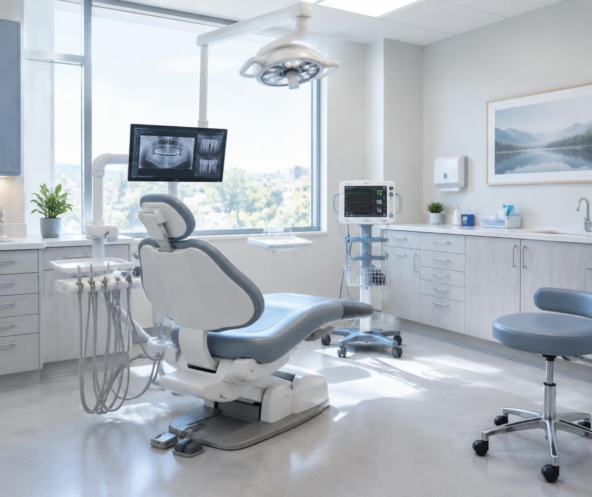 Modern dental exam room